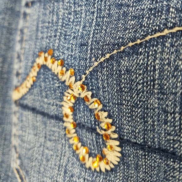 Refuge Jeans with Rhinestone Embellishment Pockets Style: BL-2230CR - Picture 2 of 10